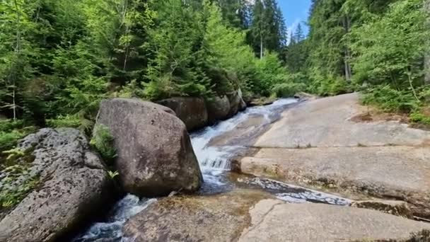 Ondoordringbare Kloven Met Watervallen Noordse Wildernis Houtkap Hier Onmogelijk Mechanisatie — Stockvideo