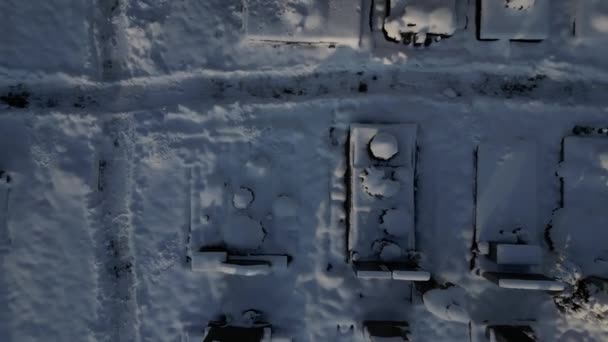 Orman Mezarlığının Insansız Hava Aracı Görüntüsü Yukarıdan Bak Şehre Gömme — Stok video