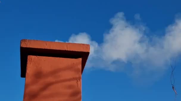 固体燃料 コークス ブリケットによる大気汚染 村全体の黒煙の匂いを汚染する 逆転は流体ガスを分散させない 喘息咳 アストマティック — ストック動画