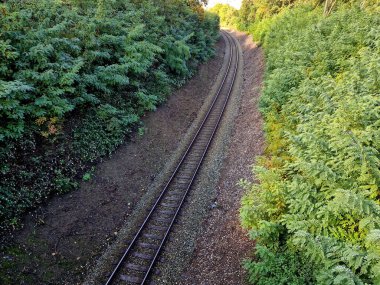 Tren sürücüsü akasya çalılığından geçmek zorunda. İstilacı acaciaların pistin yukarısındaki yamaçta bir habitatları vardır.