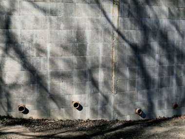 Doğal tahtalardan yapılmış ahşap çitler. Sütunlar kabaca beyaz sütunlardan oluşmuştur. Yatay yerleştirilmiş tahtalardan yapılmış tam çit. Karaya bitişik bir çalılık yatak var.