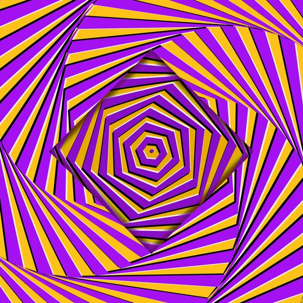Optical Illusion Design Moving Visual Hypnotic Optic Art Vector Illustration — Stock Vector