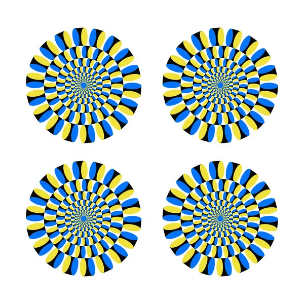 Illusion Optique Motif Sans Couture Art Optique Hypnotique Visuel Mouvement — Image vectorielle