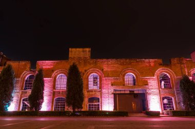 Endüstriyel Park Gece Manzarası, Fabrika Binaları ve Endüstriyel Malzemeler