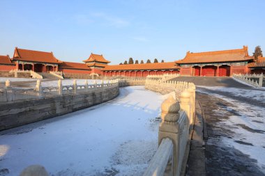 The Forbidden City in China. China's building of Beijing the imperial palace clipart