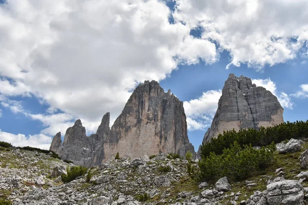 Trzy Szczyty Lavaredo Dolomitach Włochy — Zdjęcie stockowe