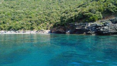 Scario 'dan Infreschi' ye ve Massetta 'nın Cilento, İtalya' daki güzel deniz koruma alanı..