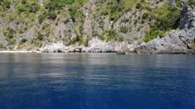 Scario 'dan Infreschi' ye ve Massetta 'nın Cilento, İtalya' daki güzel deniz koruma alanı..