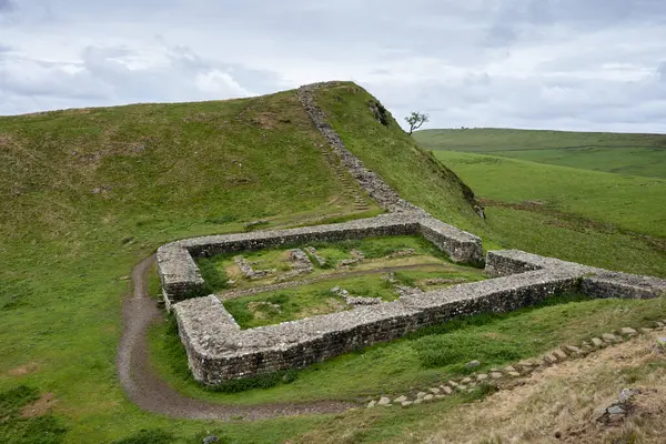 Hadrian 's Wall, Northumberland, İngiltere' de 39 Milecastle.