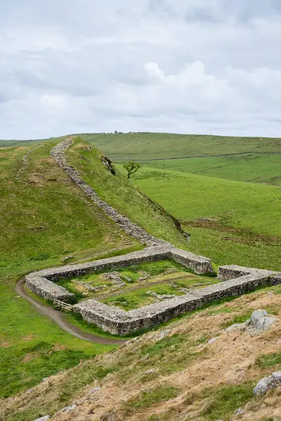 Hadrian 's Wall, Northumberland, İngiltere' de 39 Milecastle.