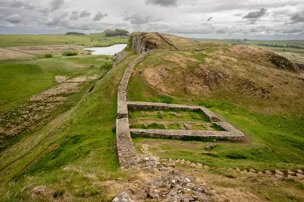 Hadrian 's Wall, Northumberland, İngiltere' de 39 Milecastle.
