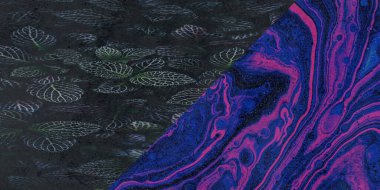 Çiçek ve damaske desenli doku arka planı