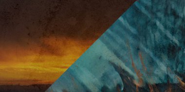 Desenli ve yıpranmış fayans arkaplan deseni