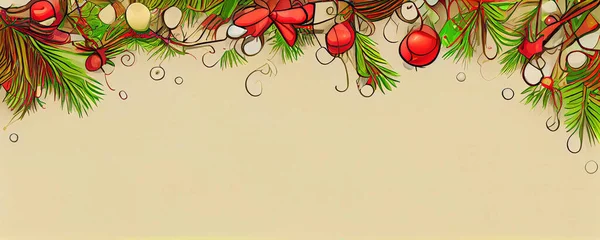 Bella Fantasia Magico Surreale Albero Natale Paesaggio Sfondo — Foto Stock
