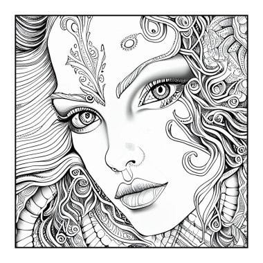 Beautiful Woman Coloring Page