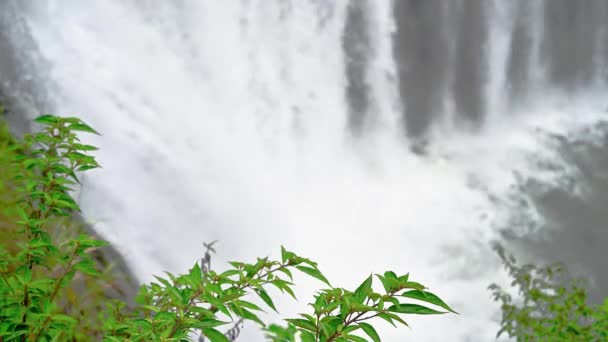 Largest Curtain Waterfall Taiwan Taiwan Version Nicaragua Falls Shifen Waterfall — Stock Video