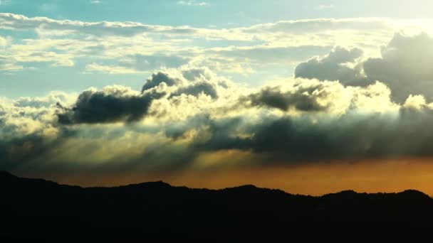 Time Lapse Fotografia Drammatico Movimento Cumulus Nube Nel Cielo Tramonto — Video Stock