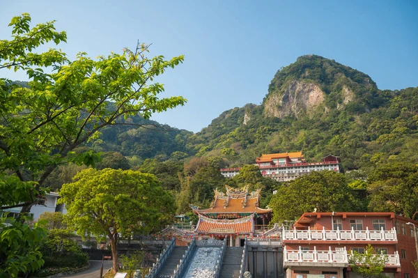 Visit temples and green hills in spring. It is invigorating to the spirit. Lingyun Temple is the oldest temple in Wugu District. New Taipei City, Taiwan