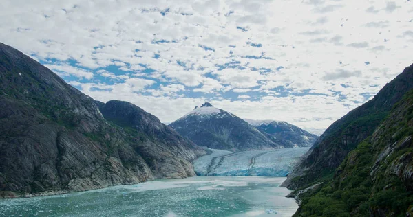Rocas Hielo Derretido Glaciares Ríos Bosques Montañas Vistas Desde Arriba — Foto de Stock
