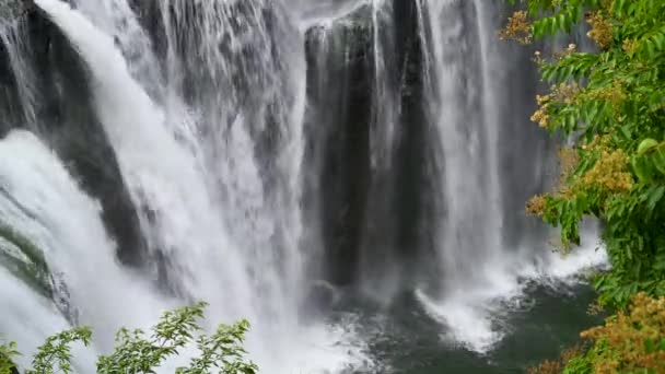 Пояс Антиклінних Водоспадів Подібний Ніагарського Водоспаду Північній Америці Водоспад Шифена — стокове відео
