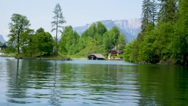 Tranquil Serenity Discovering Scenic Views Bartholomew Church King Lake Wonders — Stock Video