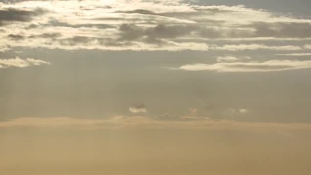 Bulutlarda Akşam Işığının Dansını Yakala Uçaklar Gökyüzünde Uçar Wufenshan Hava — Stok video
