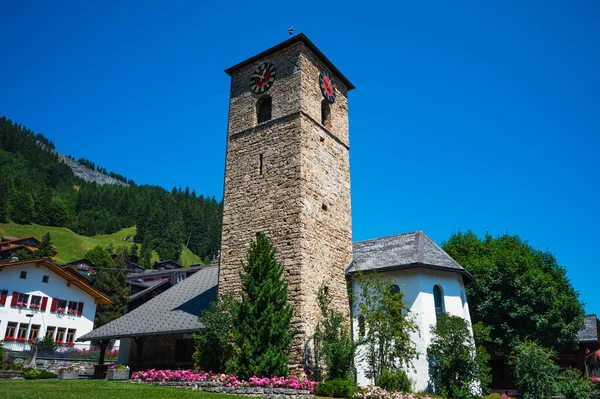 Adelboden Schweiz Juli 2022 Sommerblick Auf Adelbodener Dorf Und Innenstadt — Stockfoto