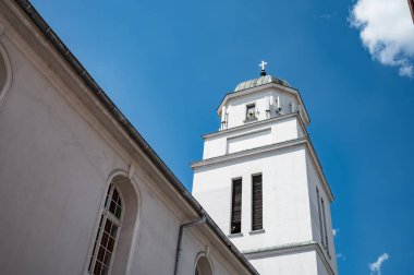 Dzialdowo, Polonya 24 Haziran 2024, şehirde bir yürüyüş 