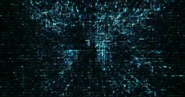 veri teknolojisi konsepti, büyük veri ağı, 3 boyutlu illüstrasyon.