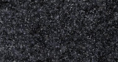 Siyah zemin üzerinde doğal beyaz kar yağışı 3D görüntüleme