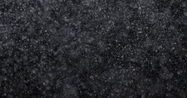 Siyah zemin üzerinde doğal beyaz kar yağışı 3D görüntüleme