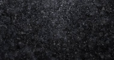 Siyah zemin üzerinde doğal beyaz kar yağışı 3D görüntüleme