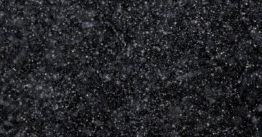 Siyah zemin üzerinde doğal beyaz kar yağışı 3D görüntüleme