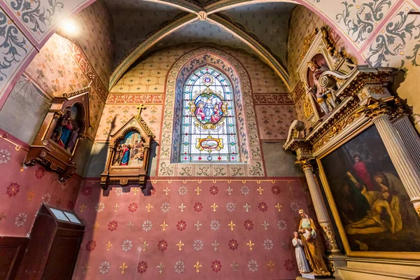 Beleme Orne Francia Marzo 2022 Interiores Decoraciones Arquitectónicas Iglesia San — Foto de Stock