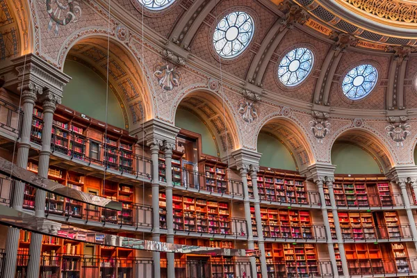 Paris Frankreich Oktober 2022 Ovaler Lesesaal Der Nationalbibliothek Standort Richelieu — Stockfoto