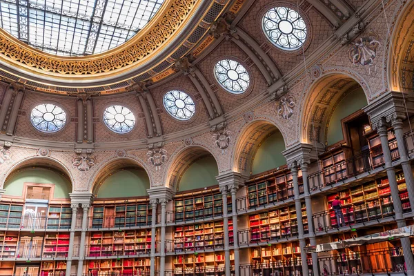 Paris Frankreich Oktober 2022 Ovaler Lesesaal Der Nationalbibliothek Standort Richelieu — Stockfoto