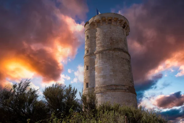 stock image Phare des baleines, whale lighthouse,  ile de Re island, bay of Biscay, charente maritime, france, by architect Leonce Reynaud, year 1850