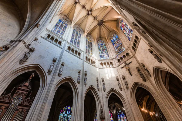 Ferte Bernard Sarthe França Março 2022 Interiores Decorações Arquitetônicas Igreja — Fotografia de Stock