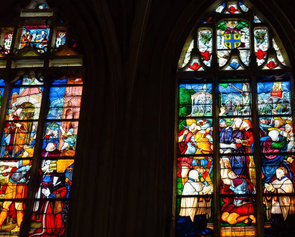 Stock image LA FERTE BERNARD,SARTHE, FRANCE, MARCH 27, 2022 : interiors and architectural decors of church Notre Dame des marais, by architect Mathurin Delabord, 16th century