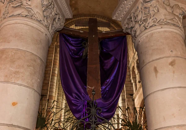 San Aignán Francia Abril 2022 Interiores Decoraciones Arquitectónicas Iglesia Saint — Foto de Stock