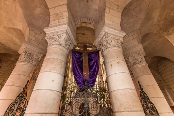 San Aignán Francia Abril 2022 Interiores Decoraciones Arquitectónicas Iglesia Saint —  Fotos de Stock