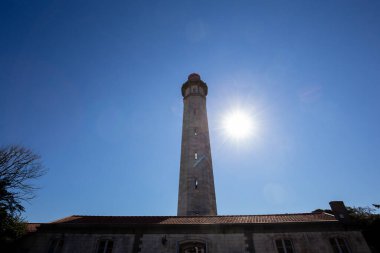Phare des baleines, balina deniz feneri, ile de Re adası, Biscay körfezi, charente marine, France, mimar Leonce Reynaud, yıl 1850