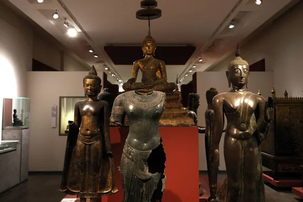 stock image PARIS, FRANCE, OCTOBER 26, 2022 : old asian temple statue at the asian arts Guimet museum, Paris, france