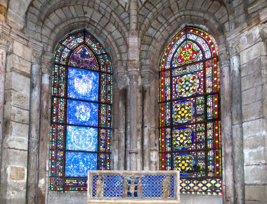 Saint-Denis, Fransa 12 Şubat 2015 iç mekanlar ve basilica saint-denis, nekropol, ayrıntılarını hükümdarları, Şubat, 12, 2015 yılında Saint-Denis, Paris, Fransa Fransız.