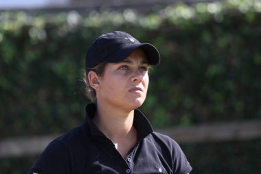 Dinard, france, september 22, 2011 : lady golfer Van der graaf  in action at the Dinardh open 2011