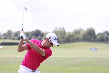 PARIS, FRANCE, JULY 01, 2011 : french golfer Gegory bourdy in action at the French open 2011
