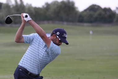 PARIS, FRANCE, JULY 01, 2011 : golfer Delamontagne  in action at the French open 2011