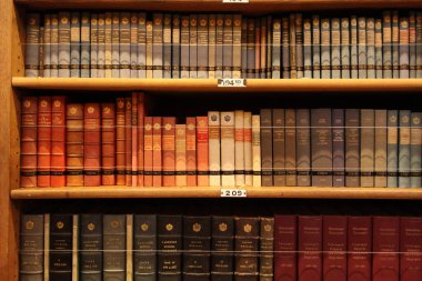 PARIS, FRANCE, SEPEMBER 17, 2011 : interiors of the library in  the Luxembourg palace, home of the french senate