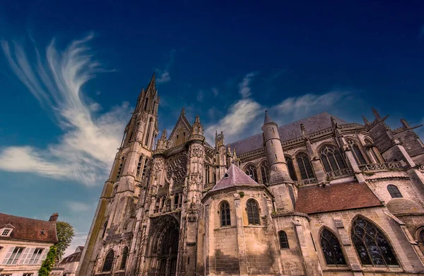 Senlis France July 2016 Exteriors Details Cathedral Notre Dame Senlis — Stockfoto