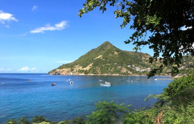 Anses of Arlet 'teki sahil şeridi, Martinik adası, Batı Hint Adaları, Fransa